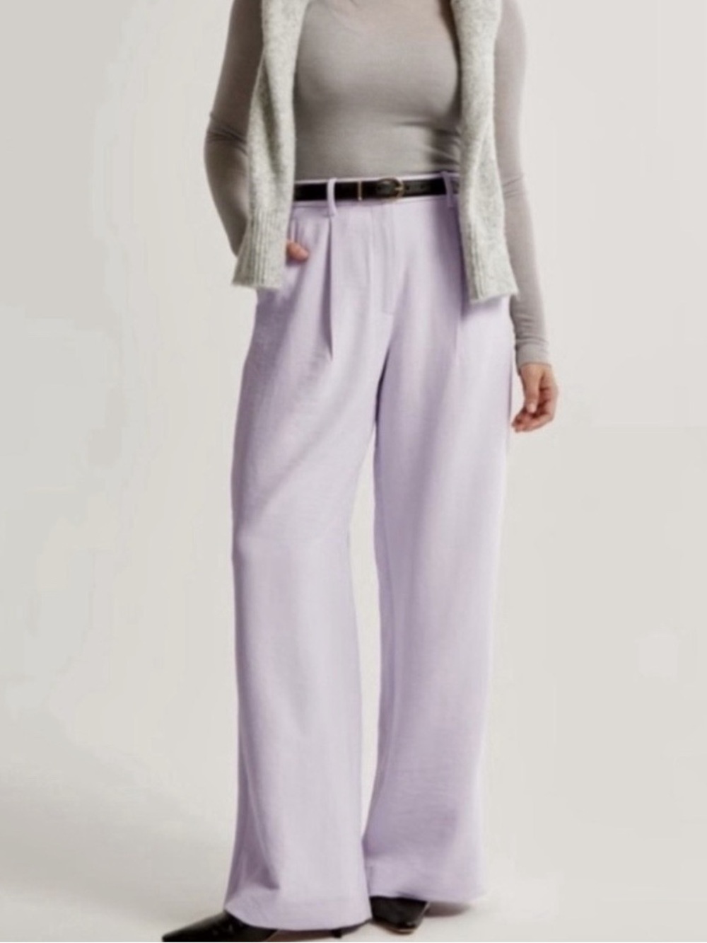 Abercrombie & Fitch 32/14R Lilac High Rise Ultra Wide Leg Pants